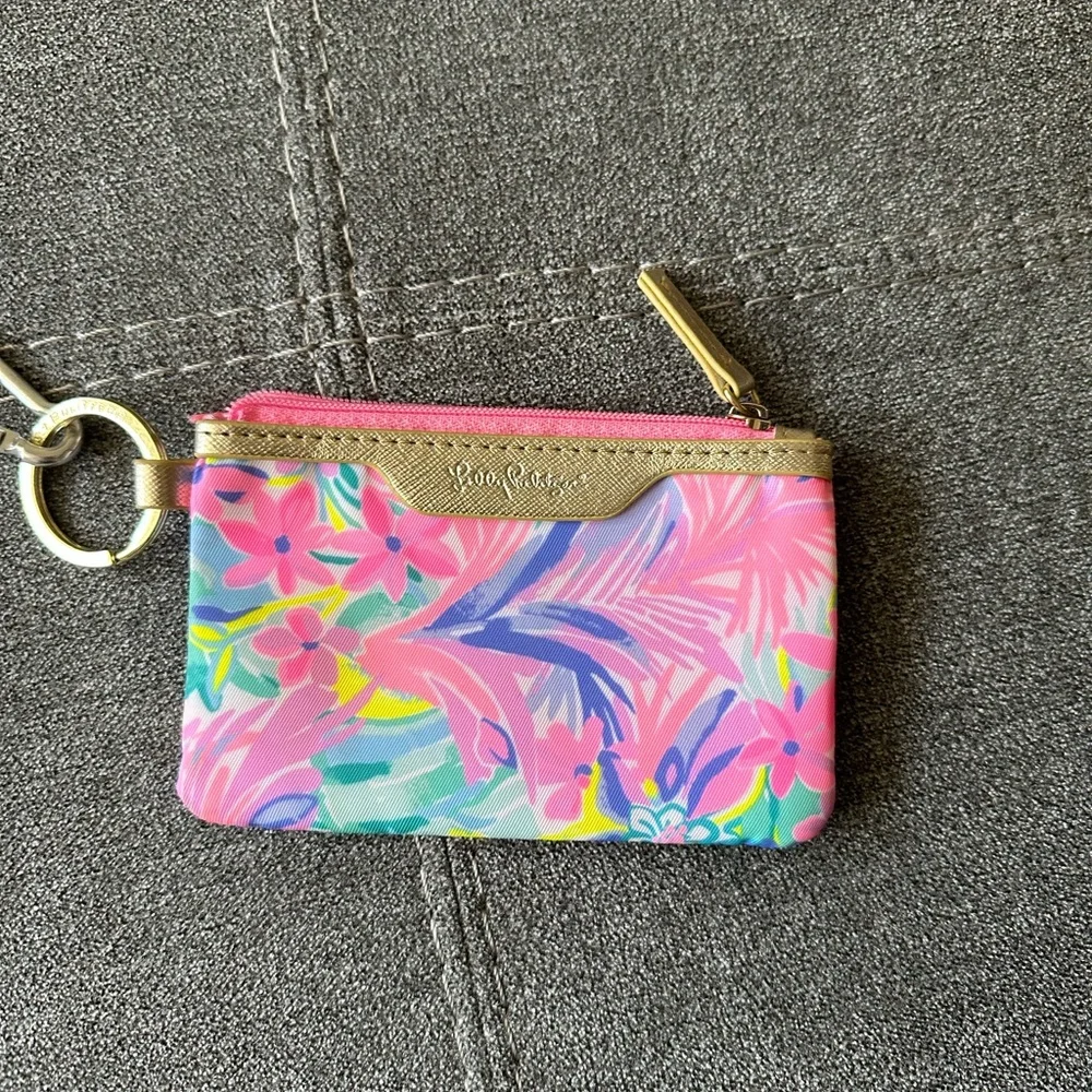 Lilly Pulitzer ID Card Holder with Keyring - Picture 2 of 2
